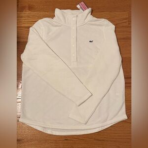 Vineyard Vines Diamond Quilted Snap Pullover - Marshmallow Shep Shirt
